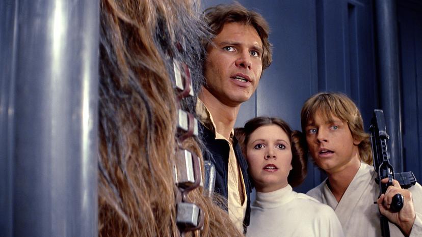 Harrison Ford, Carrie Fisher en Mark Hamill in Star Wars: A New Hope