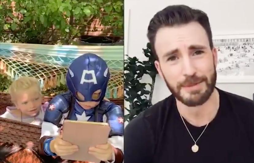 Captain America stuurt zijn schild naar heldhaftige kleuter