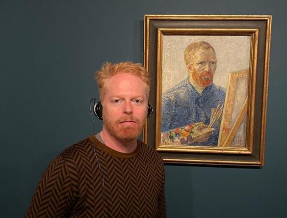 Jesse Tyler Ferguson in het Van Gogh Museum