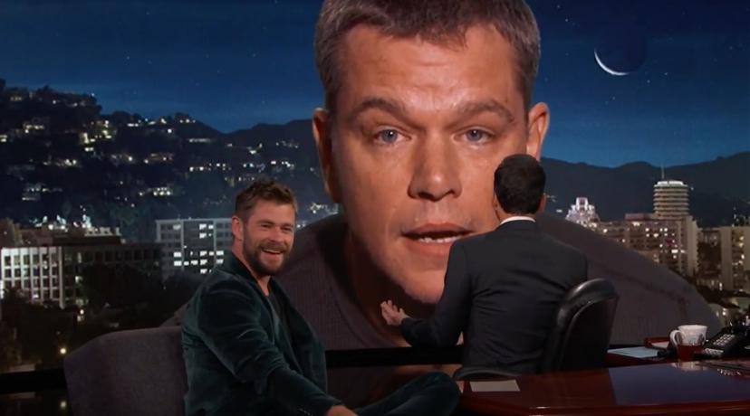 Matt Damon ‘verpest’ Thor’s interview met Jimmy Kimmel