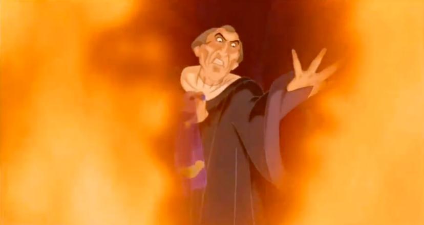 Frollo uit The Hunchback Of The Notre Dame: wat een griezel!