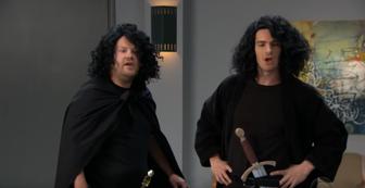 Lachen: James Corden en Andrew Garfield op auditie bij Game Of Thrones