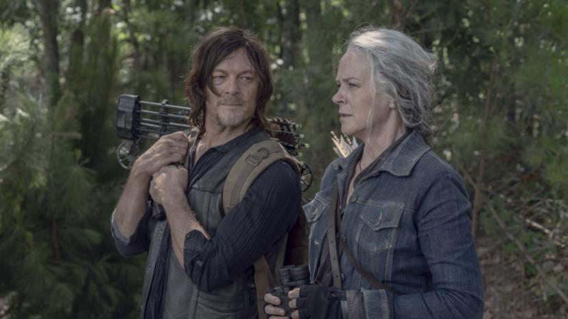 Daryl en Caroll in The Walking Dead