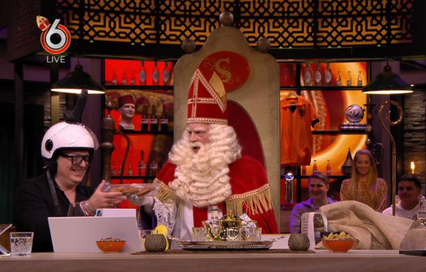 Sinterklaas en Rene van der Gijp in De Oranjewinter