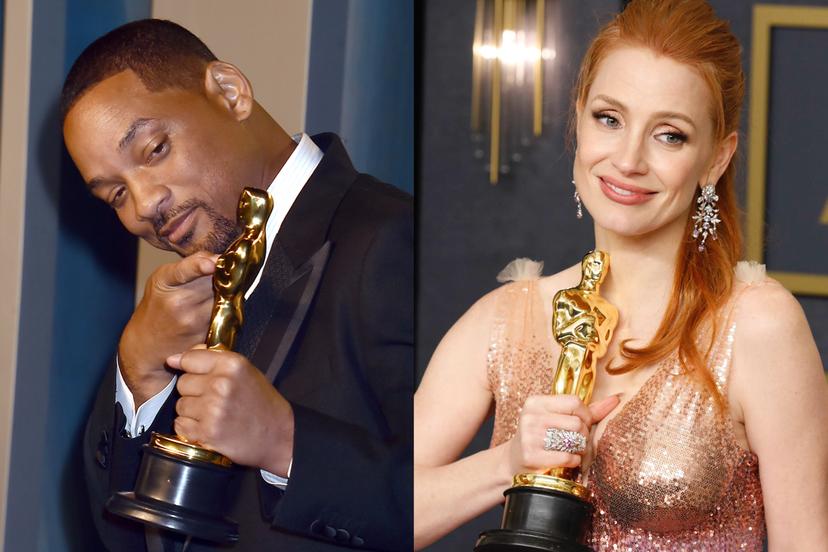 Oscar-winnaars Will Smith en Jessica Chastain