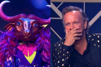 Carlo Boszhard in shock in The Masked Singer