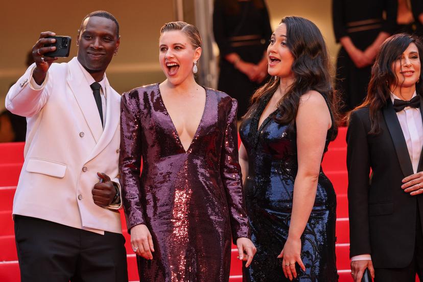  Omar Sy, Greta Gerwig en Lily Gladstone in Cannes