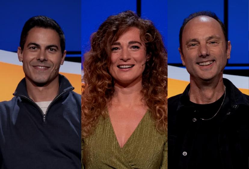 Rob Jetten, Brankele Frank en Thomas van Luyn in De Slimste Mens 2025