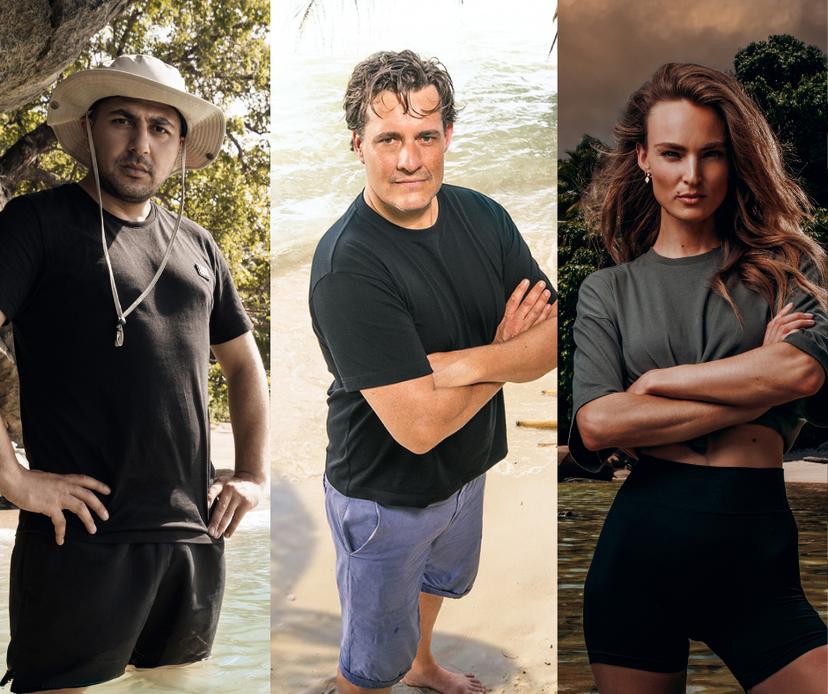 Ilias Ojja, Vincent Croiset en Ymre Stiekema in Expeditie Robinson