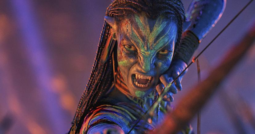 2025 FILM Neytiri, gespeeld door Zoe Saldana, in  Avatar 3