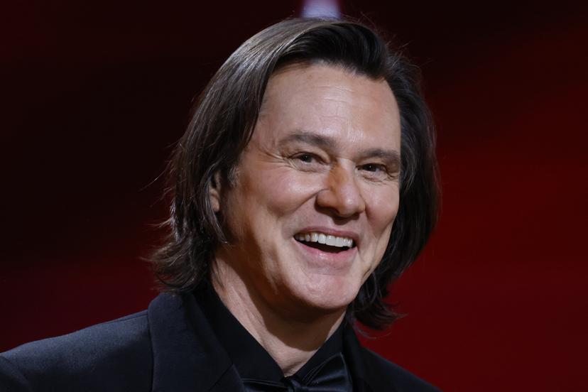 Jim Carrey with the Honorary Cesar Award during 51st Cesar Film Awards