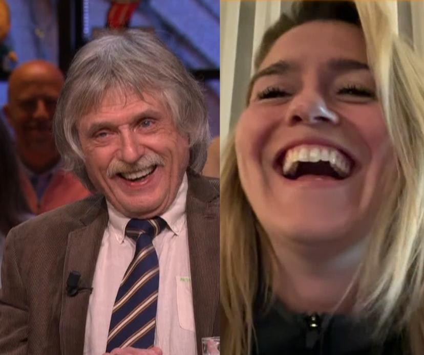 Johan Derksen en Estavana Polman in Vandaag Inside