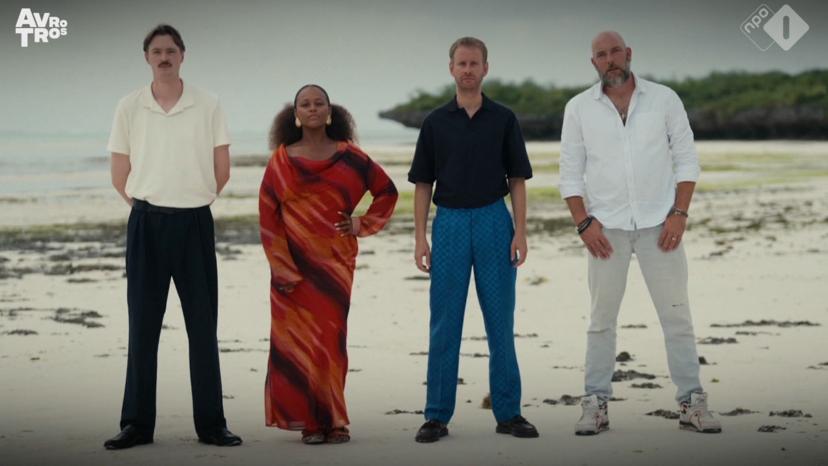 Bram Krikke Daan Boom Matteo van der Grijn en Quinty Misiedjan in Wie is de Mol WIDM 2026