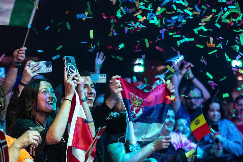 AMSTERDAM - Songfestivalfans in AFAS Live tijdens Eurovision in Concert.
