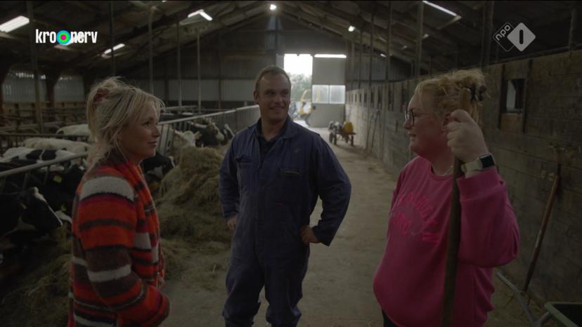 Yvon Jaspers in Onze Boerderij met Hilda en Tjitse uit Boer Zoekt Vrouw
