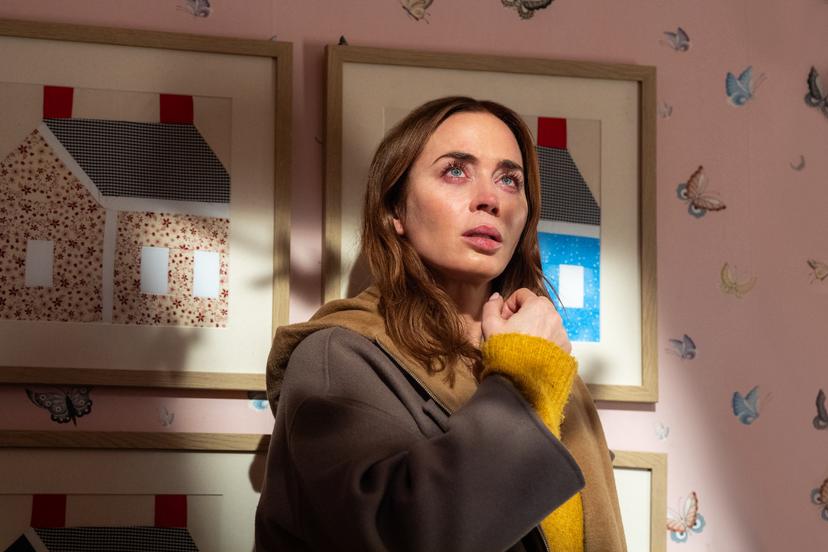 Emily Blunt in DISCLOSURE DAY, directed by Steven Spielberg.